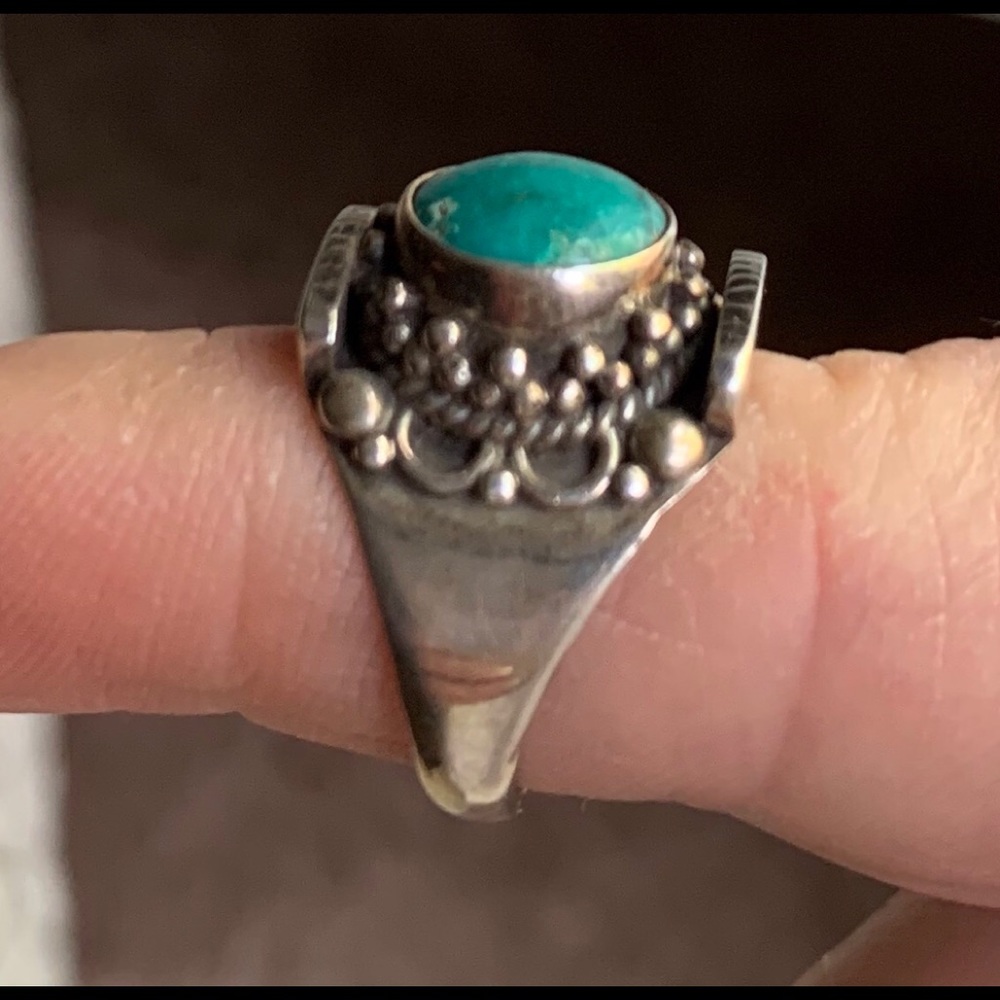 Sterling silver and turquoise ring